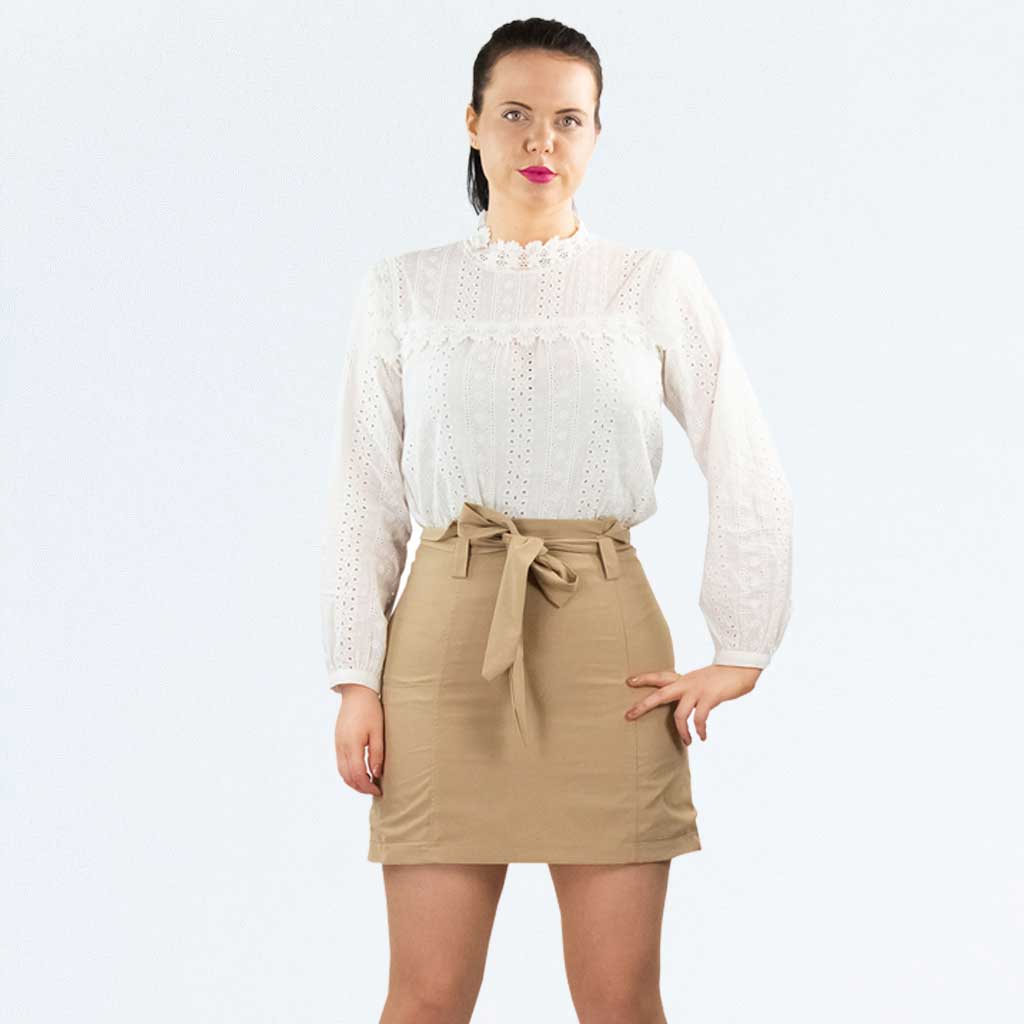 Urban Bliss White Broderie Anglaise Long Sleeve Blouse